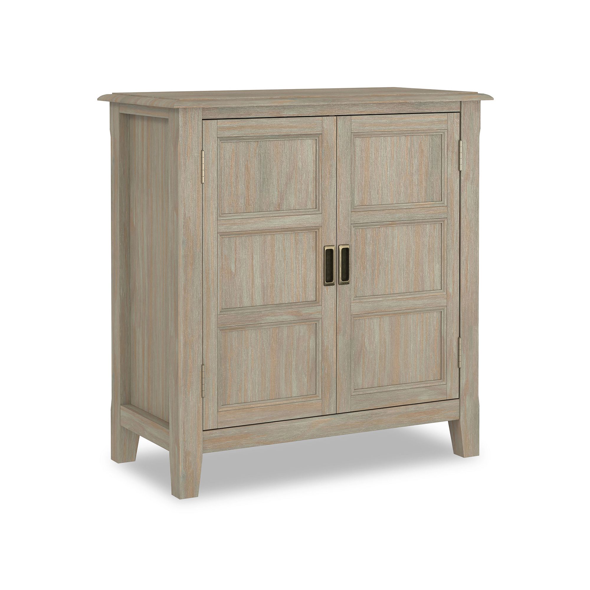 Simpli Home Burlington Low Storage Cabinet, Distressed Gray