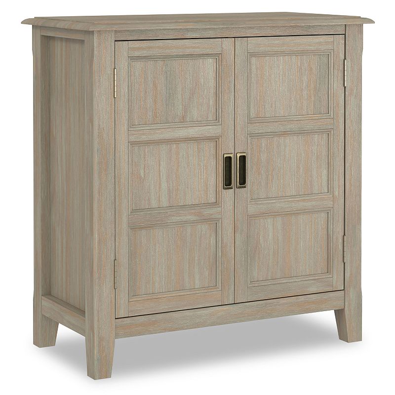 Simpli Home Burlington Low Storage Cabinet, Distressed Gray