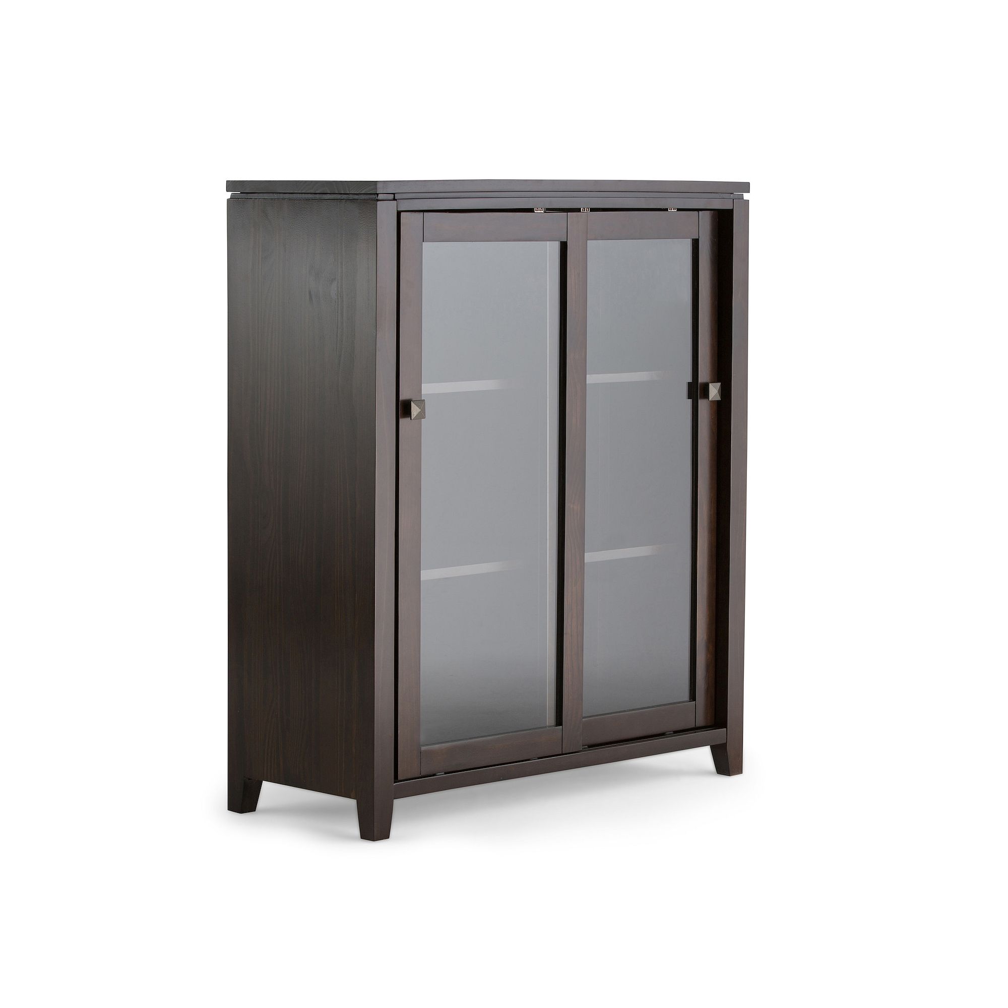 Simpli Home Cosmopolitan Contemporary Medium Storage Cabinet, Brown Brown