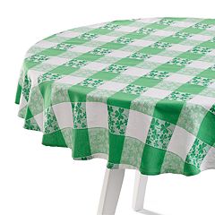 Celebrate St. Patrick's Day Together Plaid Tablecloth