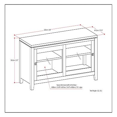 Simpli Home Cosmopolitan Contemporary Wood TV Media Stand