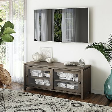 Simpli Home Cosmopolitan Contemporary Wood TV Media Stand