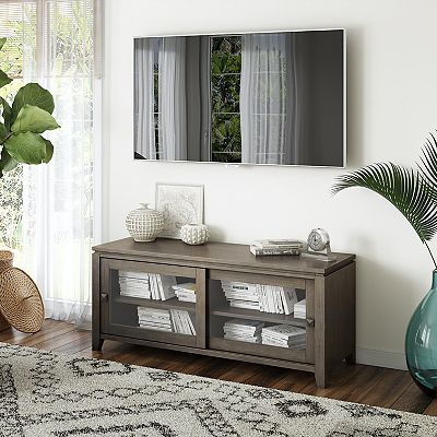 Simpli Home Cosmopolitan Contemporary Wood TV Media Stand