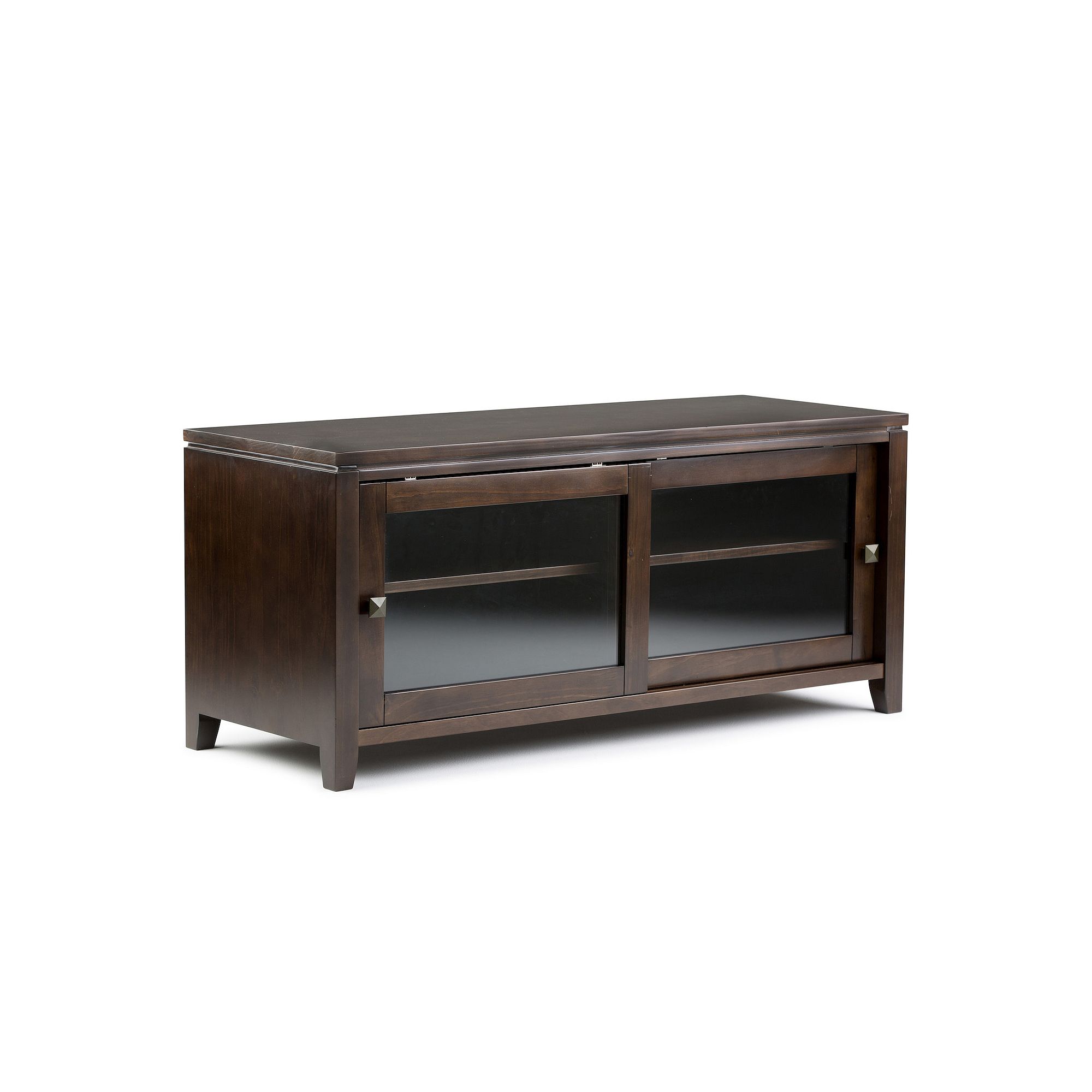 Simpli Home Cosmopolitan Contemporary Wood TV Media Stand, Brown Brown