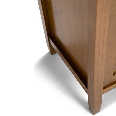Simpli Home Warm Shaker Rustic Wood TV Media Stand