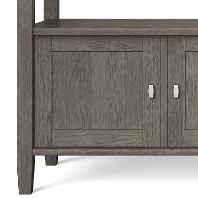 Simpli Home Warm Shaker Rustic Entryway Storage Bench