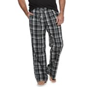 Men's Big & Tall Croft & Barrow Brushed Flannel Plaid Pajamas Pants Size 4XB 