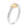 1/10 Carat T.W. Diamond Sterling Silver Heart Ring