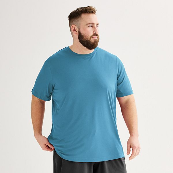 Big & Tall Tek Gear® Dry Tek Tee - Sequel Blue Grid (L TALL)