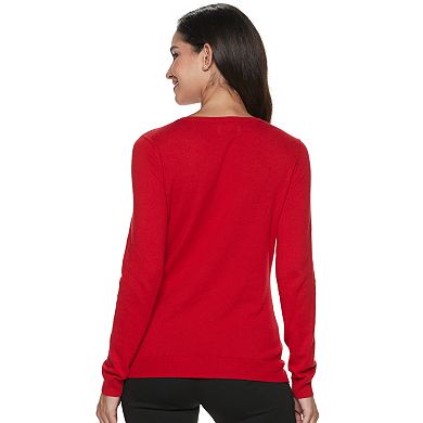 Women's ELLE™ Long Sleeve Embellished Sweater