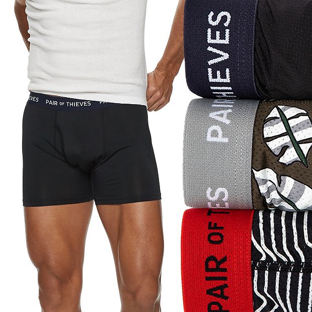 Buy Pair of Thieves Men's 3 Pack Cool Breeze Boxer Briefs, Circle Meets  Square, X-Large at