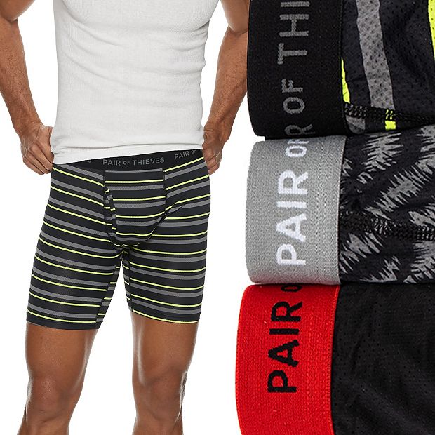 3 pair Different Touch Men's Big and Tall Long Leg Boxer Briefs Underwear  3X-6X