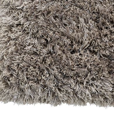 Chesapeake Microfiber Polyester Shag 5'x7' Oreo Area Rug