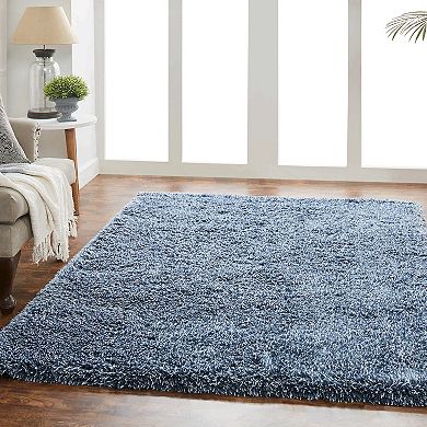 Chesapeake Microfiber Polyester Shag 5'x7' Canilla Area Rug