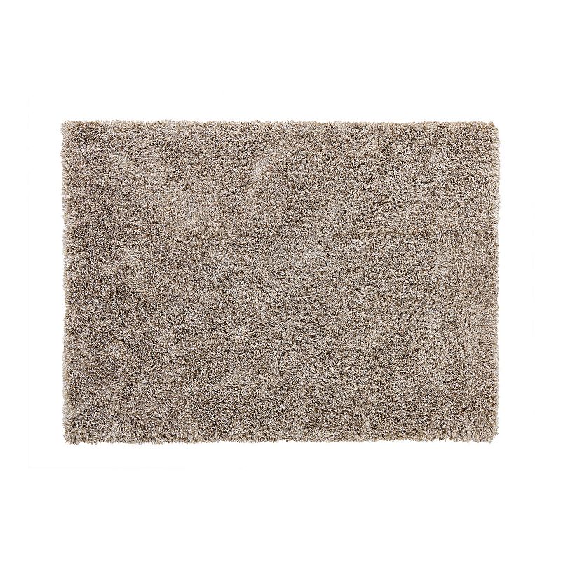 Chesapeake Microfiber Polyester Shag 5'x7' Canilla Area Rug, Beig/Green, 5X7 Ft