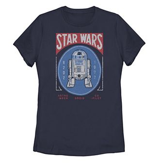 Juniors' Star Wars R2-D2 1977 Circle Portrait Logo Tee