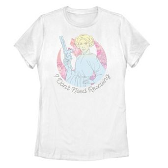Juniors' Star Wars Princess Leia "I Don't Need Rescuing" Tee