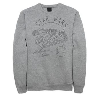 Juniors' Star Wars Millennium Falcon Outline Sketch Logo Fleece