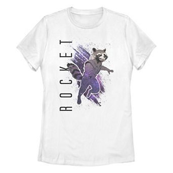 Juniors' Marvel Avengers Endgame Rocket Galaxy Painted Graphic Tee