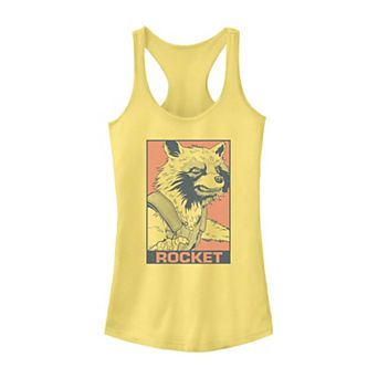 Juniors' Marvel Avengers Endgame Rocket Pop Art Poster Graphic Tank Top