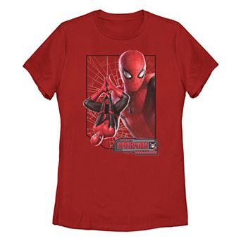 Juniors' Marvel Spider-Man Far From Home Pose Poster Graphic Tee