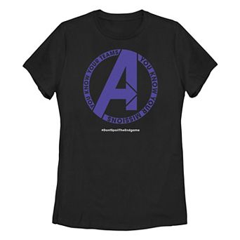 Juniors' Marvel Avengers Endgame "You Know Your Team" Graphic Tee