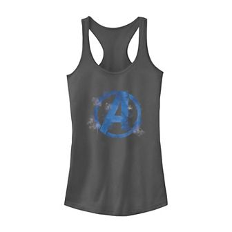 Juniors' Marvel Avengers Spray Paint Logo Graphic Tank Top