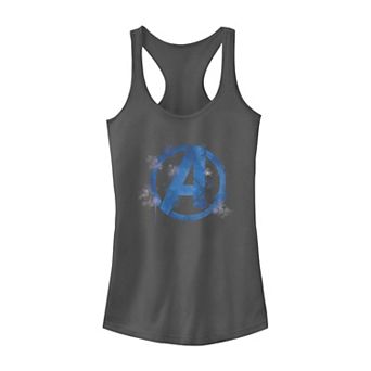 Juniors' Marvel Avengers Spray Paint Logo Graphic Tank Top