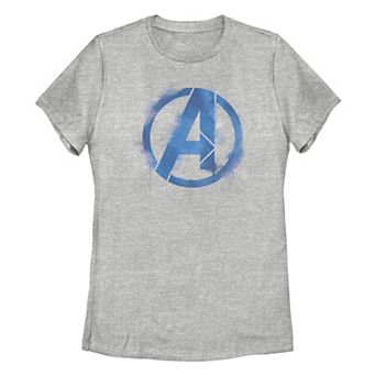 Juniors' Marvel Avengers Spray Paint Logo Graphic Tee