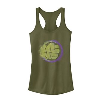 Juniors' Marvel Hulk Spray Paint Logo Tank Top