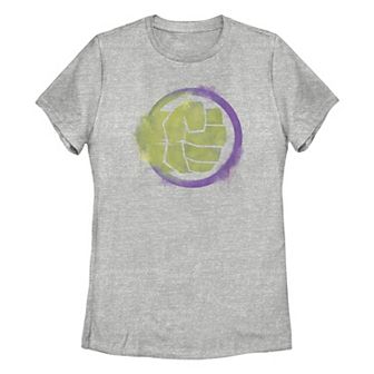 Juniors' Marvel Hulk Spray Paint Logo Tee
