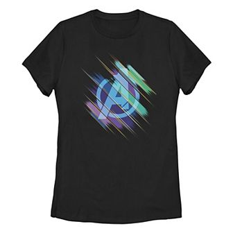 Juniors' Marvel Endgame Logo Color Swipe Tee