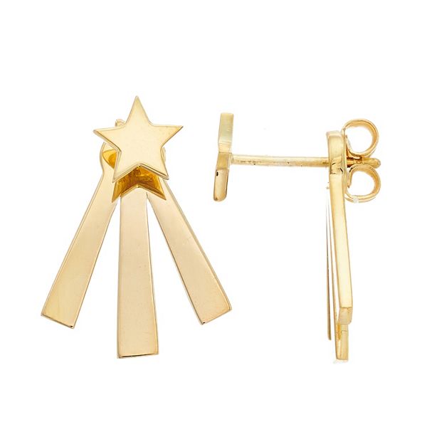 Sechic 14k Gold Star Stud Earrings