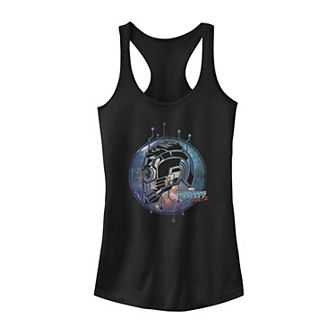 Juniors' Marvel Star-Lord Techno Side Profile Portrait Tank Top