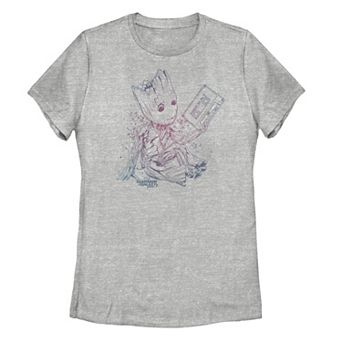 Juniors' Marvel Gradient Groot Portrait Tee