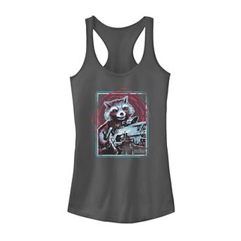 Juniors' Marvel Rocket Artsy Portrait Tank Top