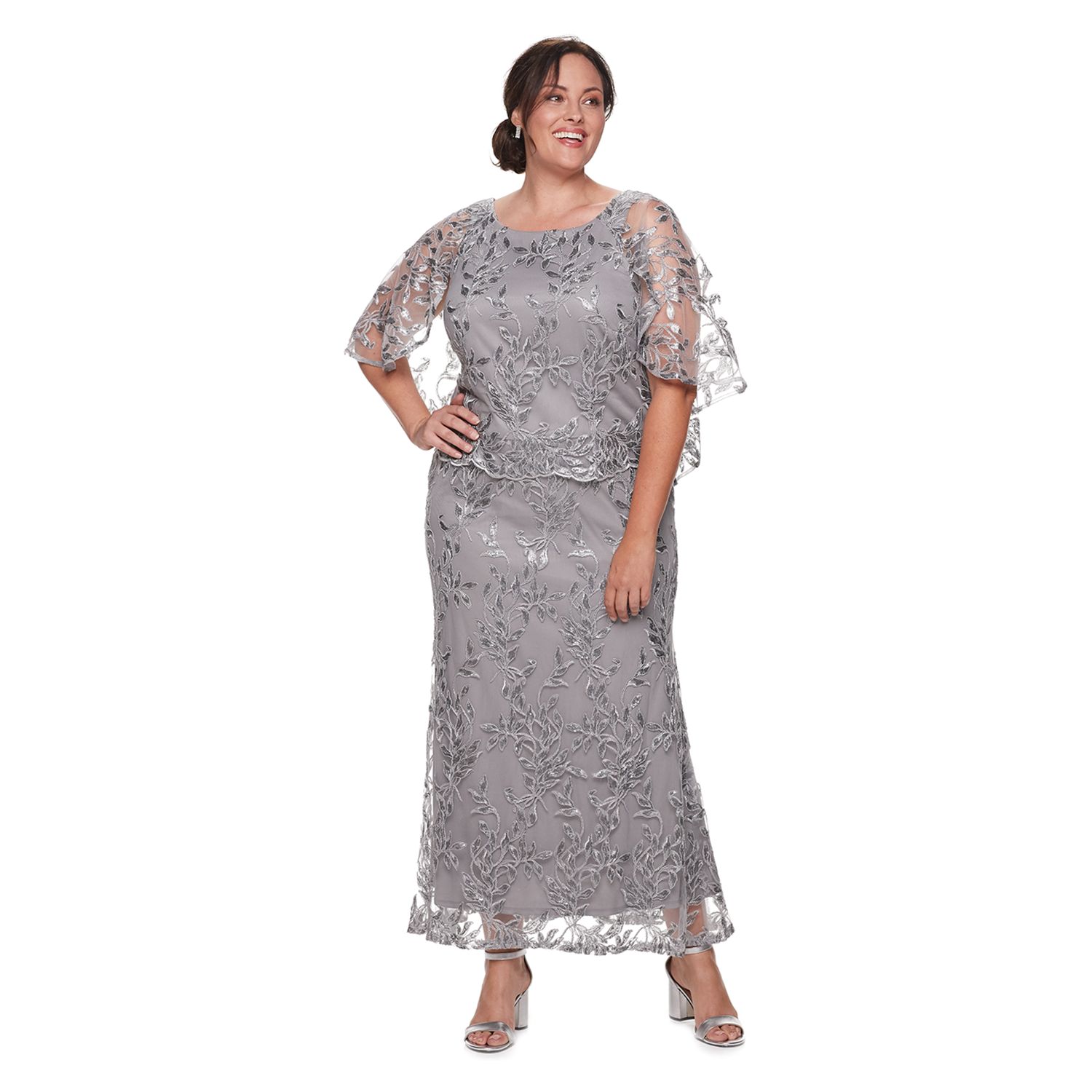 sequin evening gowns plus size