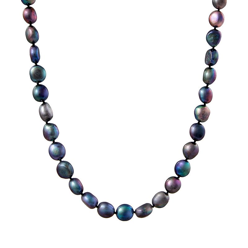 Baroque Freshwater Pearl Necklace, Womens, Size: 18, Black
