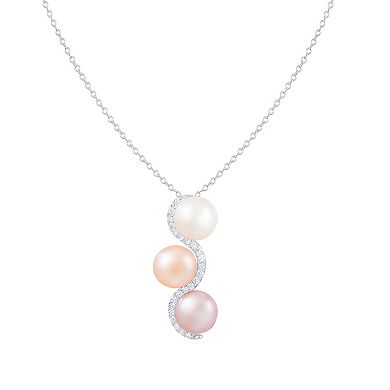 Sterling Silver Dyed Freshwater Cultured Pearl Pendant