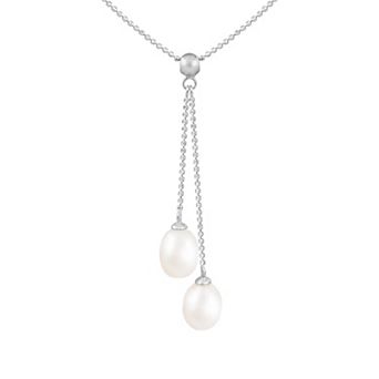 Splendid Pearls Sterling Silver Freshwater Cultured Pearl Pendant Necklace