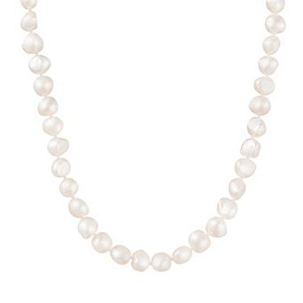 Splendid Pearls 14k Gold Baroque Freshwater Cultured Pearl Necklace