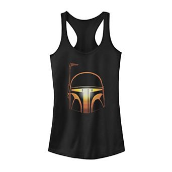 Juniors' Star Wars Boba Fett Glowing Helmet Tank Top