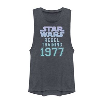 Juniors' Star Wars Rebel Training 1977 Gradient Muscle Tank Top