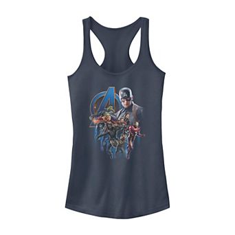 Juniors' Marvel Avengers Group Shot Logo Poster Tank Top