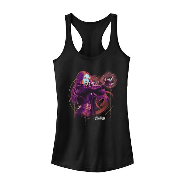 Juniors' Marvel Scarlet Witch Action Pose Logo Tank Top