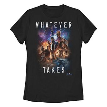 Juniors' Marvel Whatever It Takes Character Collage Tee