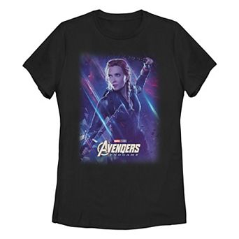 Juniors' Marvel Black Widow Space Poster Tee