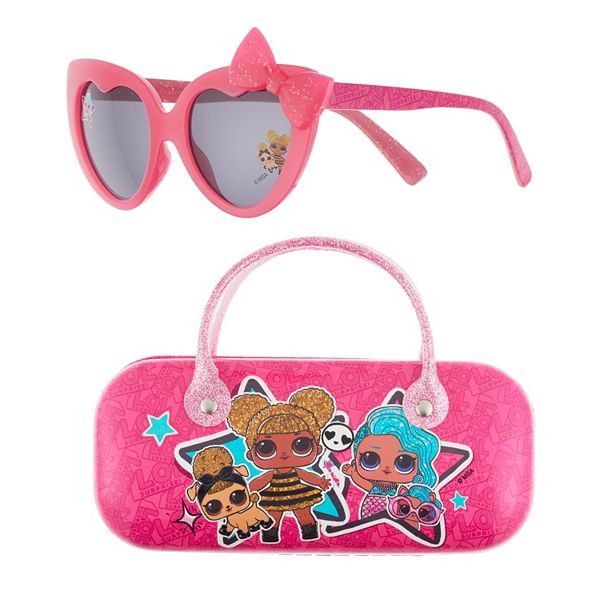 L.O.L Surprise LOL Sunglasses with Case Kids Accessory Pink/Purple One Size 