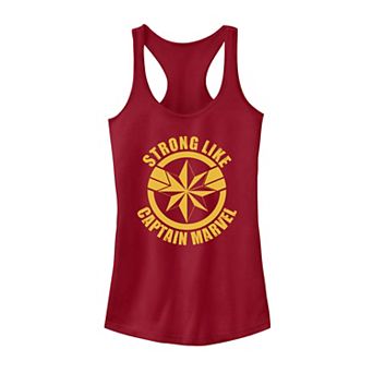 Juniors' Marvel "Strong Like Captain Marvel" Star Symbol Tank Top