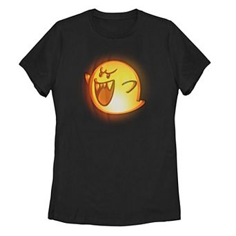 Juniors' Nintendo Super Mario Boo Halloween Pumpkin Tee